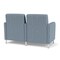 Lesro Siena 2 Seat Tandem Seating, Brushed Steel, RS RainSong Back, MD Titan Seat, RS RainSong Panels SN2103 - alternate 3